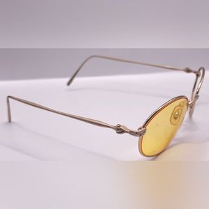 Vintage Laura Ashley Mona Gold Oval Sunglasses Frames Only